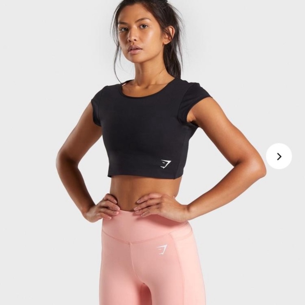 GYMSHARK Dreamy Crop Top Black